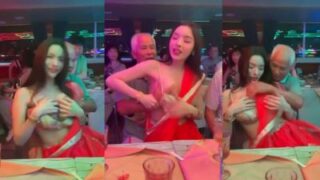Desi fsiblog An Old Man Squeezes Cute Girl Boobs In Club Viral Mms
